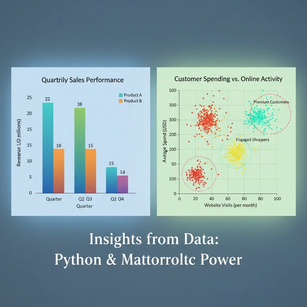 Matplotlib data visualization showing insights from a dataset