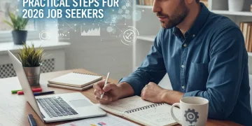 Focused individual planning quick career steps for 2026