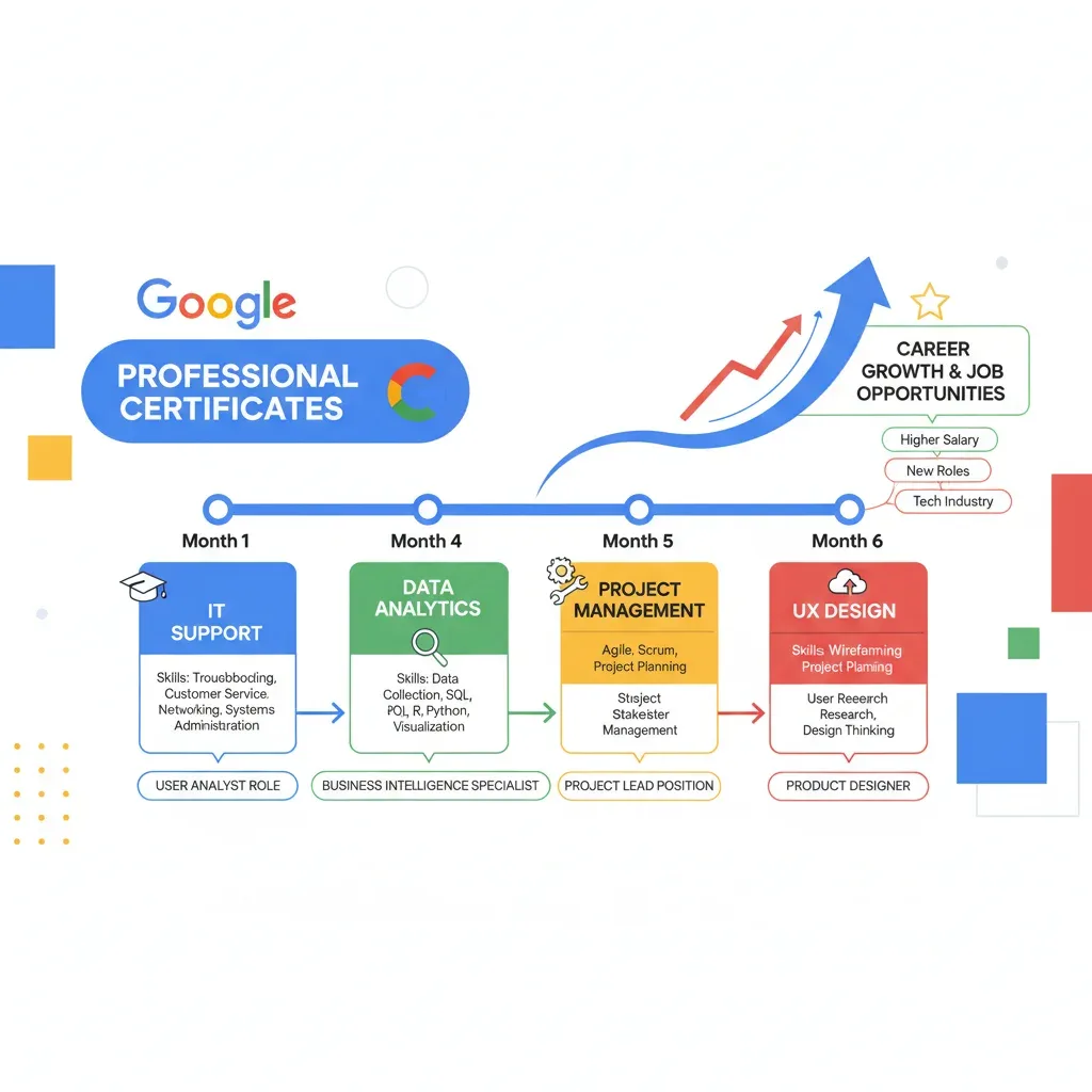 Google Professional Certificates career progression timeline