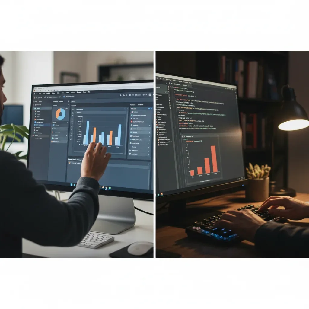 Comparison of Tableau dashboard and Python Matplotlib code for data visualization
