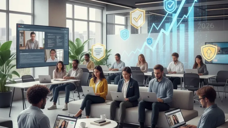 Professionals learning online for certifications in 2026