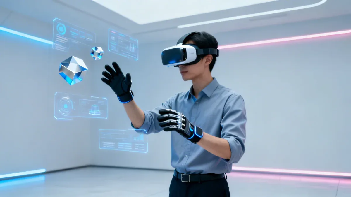 Professional using virtual reality for skill development and future-proofing career