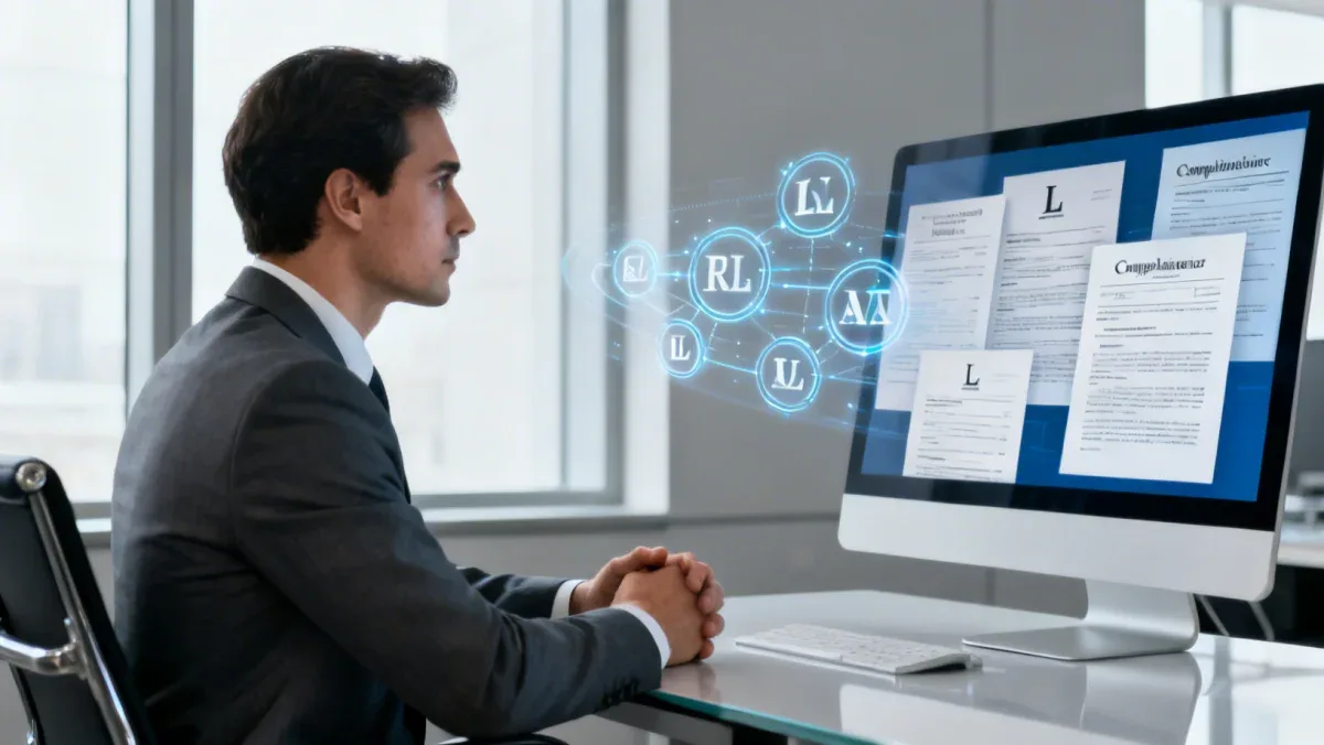 Professional reviewing digital compliance documents for 2026 regulations