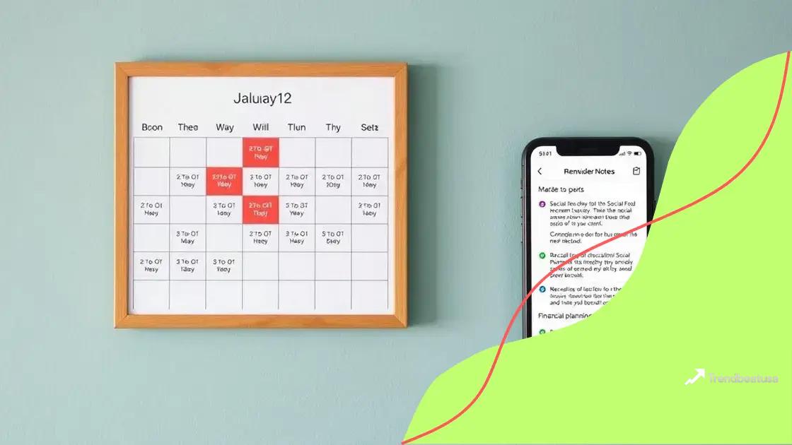 Key dates to remember