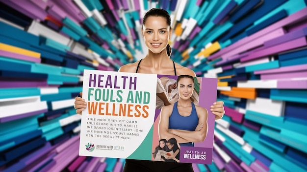A split image showing a scientific study on exercise benefits on one side and a brightly colored advertisement for a new workout trend on the other.
