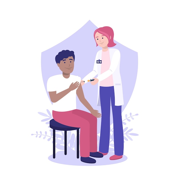 An image depicting a doctor carefully administering an injection into a patient's knee, with the focus on the precise, medical environment and the professional interaction.