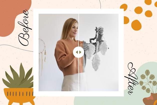 A split image showing